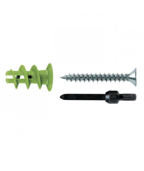 FISCHER - Cheville pour carton-plâtre GK Green avec vis - fabriquée a base de matieres premieres renouvelables - Boîte de 45