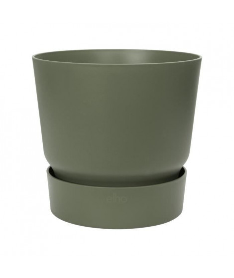 ELHO Pot de fleurs rond Greenville 25 - Extérieur - Ø 24,48 x H 23,31 cm - Vert feuille