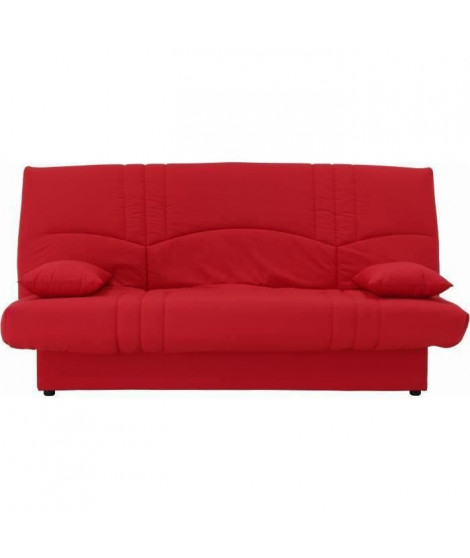 DREAM Banquette clic clac 3 places - Tissu rouge - Slyle contemporain - L 190 x P 92 cm