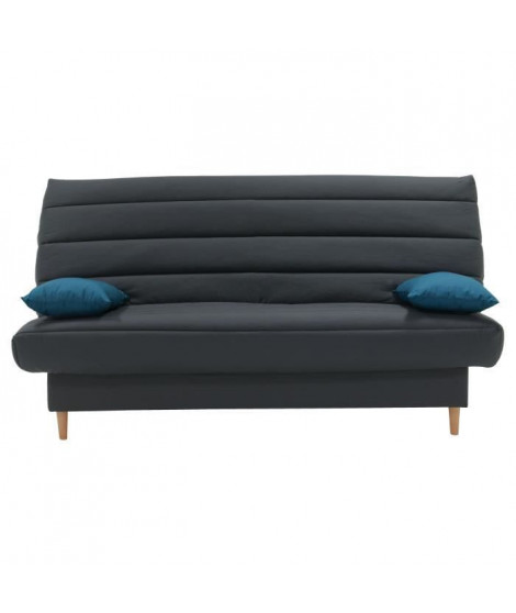 LIV Banquette clic clac 3 places - Tissu anthracite - Slyle scandinave - L 190 x P92 cm