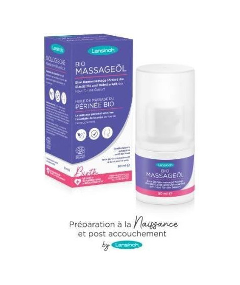 LANSINOH Huile de massage du Périnée Bio 50ml