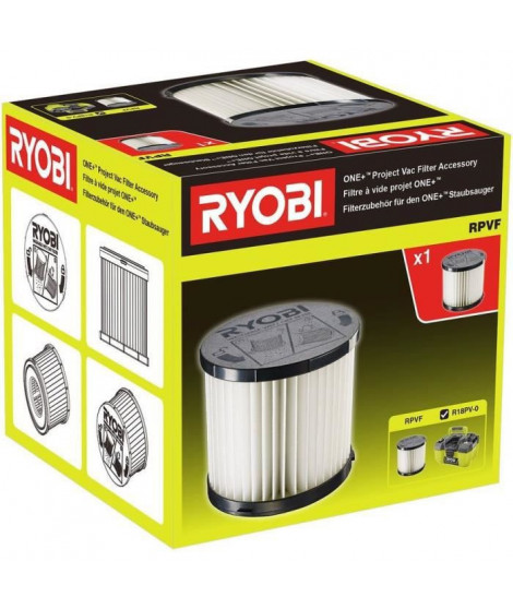 RYOBI Filtre Hepa H12 amovible et lavable pour R18PV