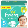 PAMPERS Baby Dry Taille 5 - 11 a 16kg - 144 couches - Format pack 1 mois
