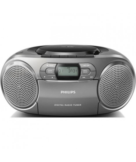 PHILIPS AZB600/12 Lecteur CD avec amplification dynamique des basses - Gris