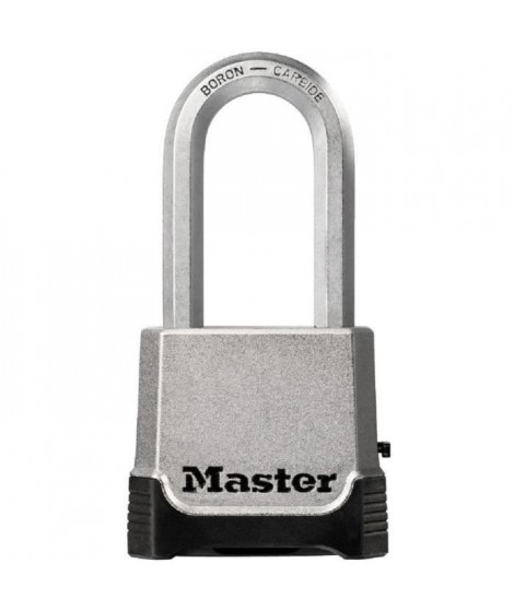 MASTER LOCK Cadenas Haute Sécurité [Combinaison et Clé] [Zinc] [Anse XL] [Extérieur] M176EURDLH