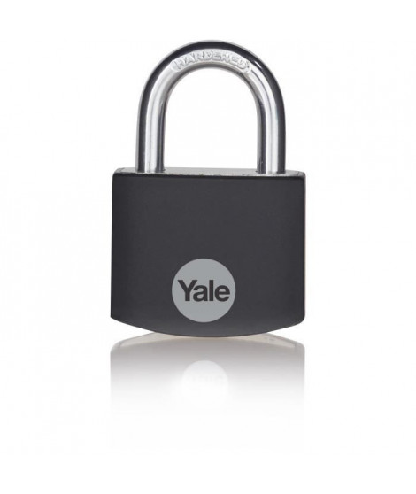 YALE -YE3B/32/116/1/BK - Cadenas aluminium 32 mm - anse acier cémenté - noir - 3 clés - Pour casier - boîte  outils - sac - 32mm