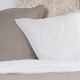 TODAY Parure de lit Coton 2 personnes - 200x200 cm - Bicolore Blanc et Beige Charlie