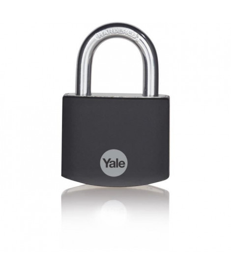 YALE -YE3B/38/119/1/BK - Cadenas aluminium 38 mm - anse acier cémenté - noir - 3 clés - Pour casier - boîte outils - sac