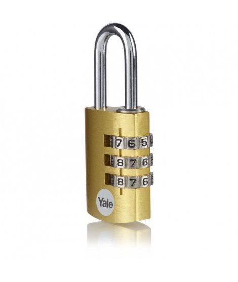 YALE -YE3CB/38/131/1/GO - Cadenas aluminium - combinaison 38 mm - anse acier - Or - code  4 chiffres