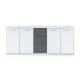FINLANDEK Buffet bas PILVI contemporain blanc et gris mat - L 179 cm