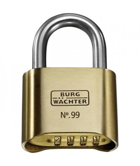 BURG-WÄCHTER Cadenas No. 99 Ni 50 SB - Anse en acier inoxydable