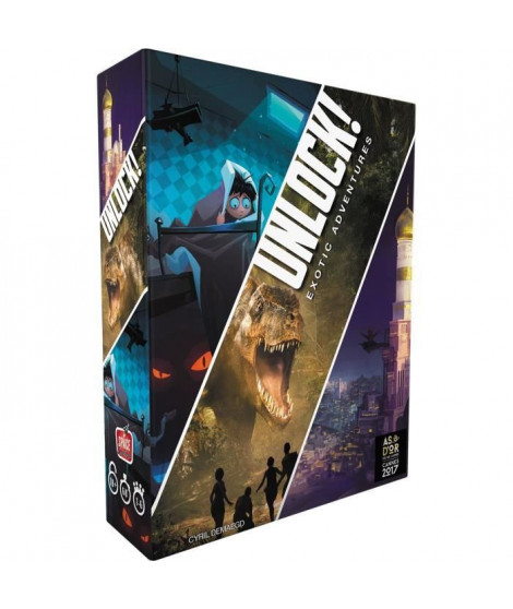 Space Cowboys | Unlock! : Exotic Adventures | Unbox Now | Jeu de société | a partir de 10 ans | 1 a 6 joueurs | 60 minutes