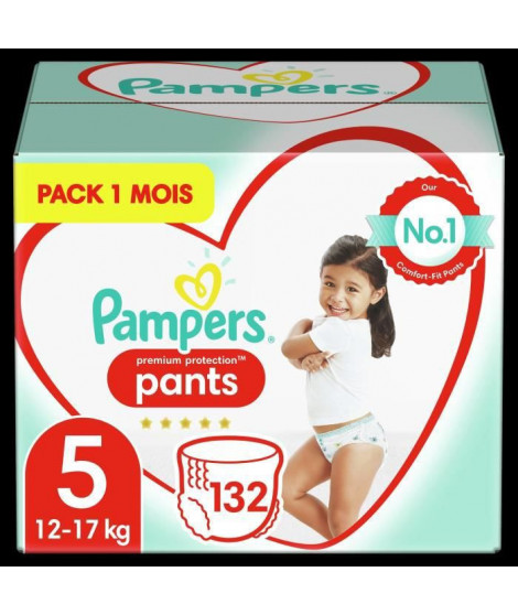 Pampers Premium Protection Pants Couches-culottes 6, 116 Culottes, 15kg+, Pack 1 Mois