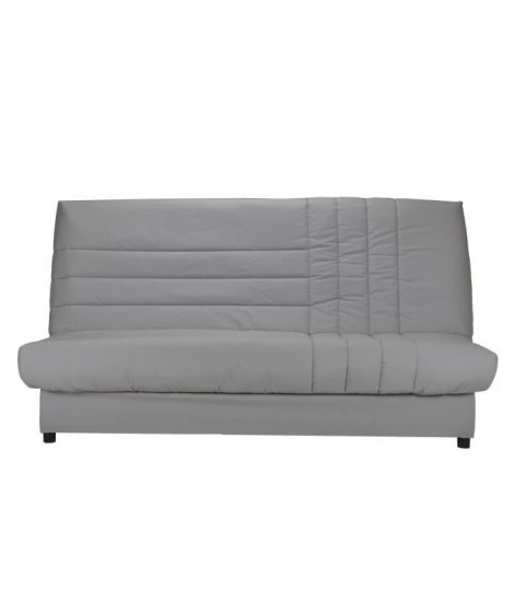 BEIJA Banquette clic-clac 3 places - Comfort BULTEX - L 192 x P 95 cm - Tissu gris