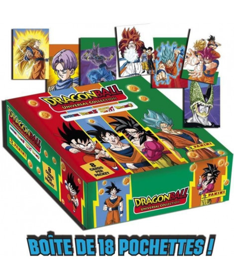 DRAGON BALL Boîte de 18 Pochettes Universal Collection Trading Cards