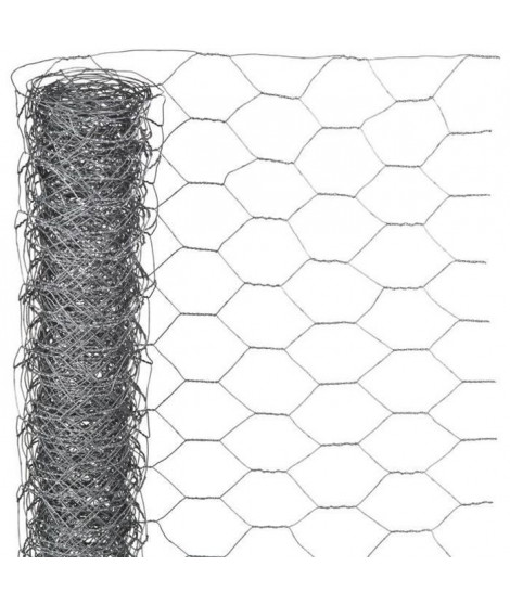 Nature Grillage métallique hexagonal 1 x 5 m 13 mm Acier galvanisé