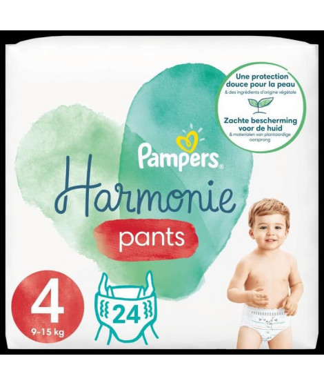 PAMPERS 24 Couches-Culottes Harmonie Nappy Pants Taille 4