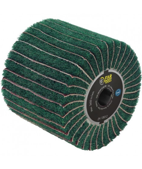 FARTOOLS Brosse fibre synthétique et lamelles abrasives Ø120mm/L100mm