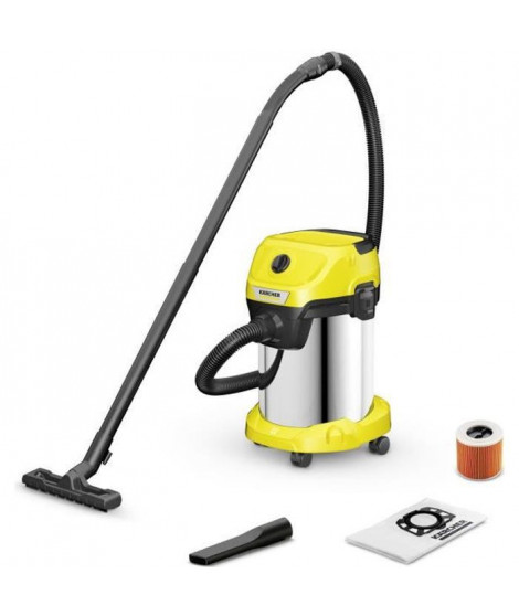 Aspirateur eau et poussiere KARCHER WD 3 S V-19/4/20 - Cuve inox 19 L - 1000W (Fonction soufflerie)