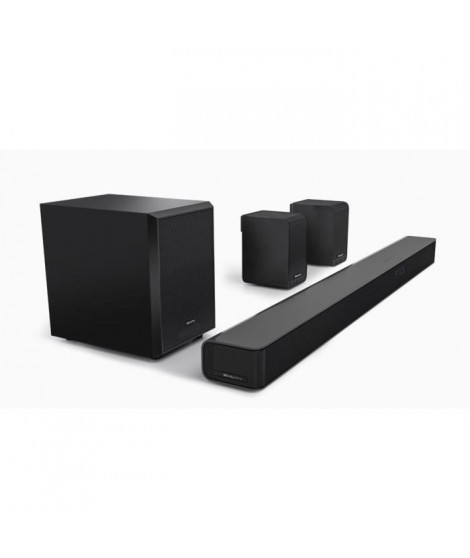 Barre de son 5.1 HISENSE AX5100 - Bluetooth - Dolby Atmos - Caisson de basses sans fil - 7 haut-parleurs - 340W - Noir