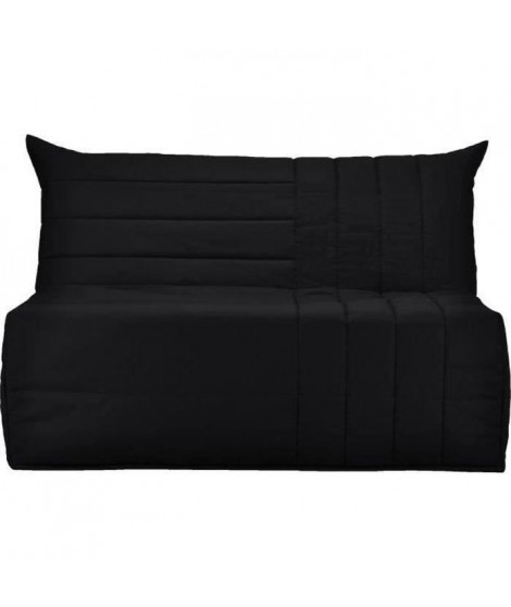 BULTEX Banquette BZ BECCI 3 places - L 142 x P 101 cm - Tissu noir