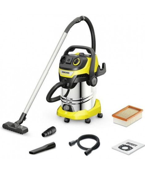 Aspirateur eau et poussiere KARCHER WD 6 P S V-30/8/35/T - Cuve inox 30 L - 1300W (Prise électroportative et fonction souffle…