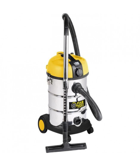 Aspirateur eau et poussiere FARTOOLS  - NET-UP30-P - Cuve inox - 30L (avec fonction décolmatage)