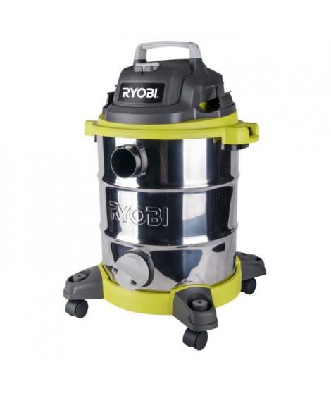 Aspirateur eau et poussiere RYOBI - RVC-1530IPT-G - Cuve inox - 30L (avec prise d'asservissement)