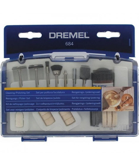 Coffret 20 accessoires DREMEL 684 (Coffret de nettoyage et polissage pour Outils multi-usages)