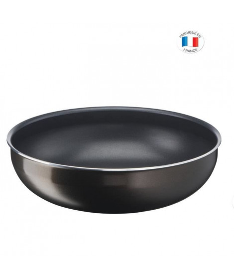 TEFAL L1507702 Ingenio Easy Plus Wok 26 cm, poignée non incluse, antiadhésif, fabriqué en France, tous feux sauf induction