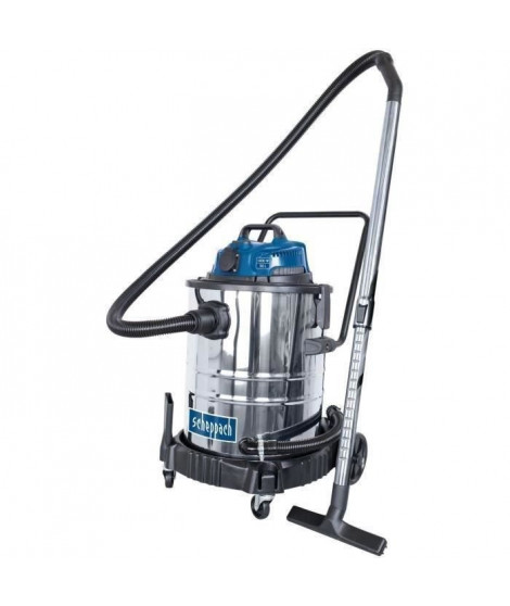 Aspirateur eau et poussiere Scheppach - ASP50-ES - Cuve inox 50L - 1400W (Prise électroportative et fonction soufflerie)