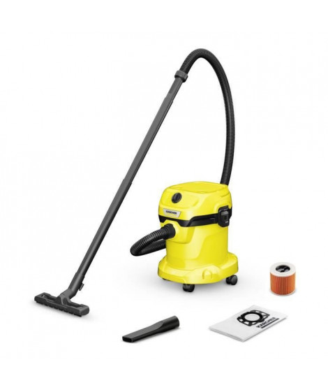 Aspirateur eau et poussiere KARCHER WD 2 Plus V-15/4/18 C - Cuve polypropylene 15 L - 1000W (Fonction soufflerie)