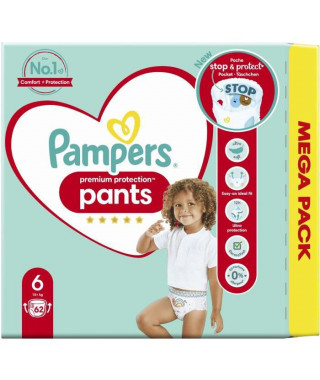 PAMPERS Premium Protection Pants Taille 6 - 62 Couches-culottes