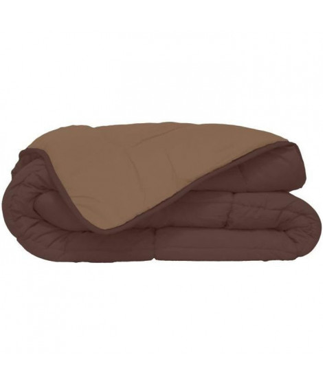 CALGARY Couette chaude Microfibre 400g/m² Choco & Moka 240x260cm