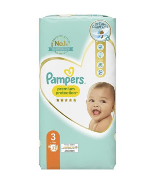 PAMPERS Premium Protection Taille 3 - 52 Couches