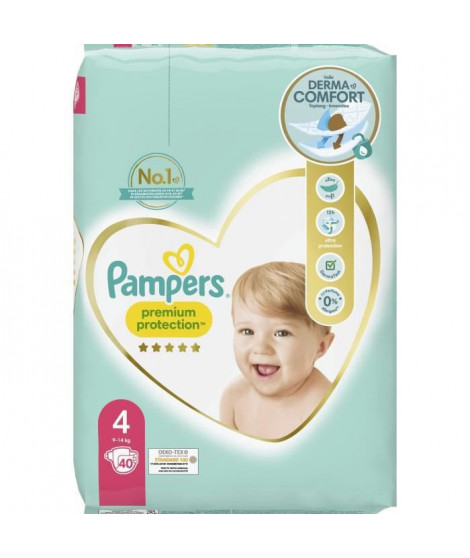 PAMPERS Premium Protection Taille 4 - 40 Couches