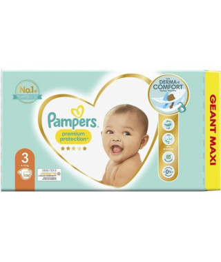 PAMPERS Premium Protection Taille 3 - 104 Couches