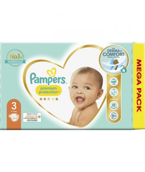 PAMPERS Premium Protection Taille 3 - 111 Couches