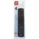 ONE FOR ALL URC 1240 Télécommande 4 en 1 - TV / DVD - Blu-Ray / Décodeur / Home-cinéma - Audio
