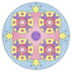 Mandala - format midi  Licorne - Ravensburger - Loisirs créatifs - Dessins enfants au pochoir - des 6 ans