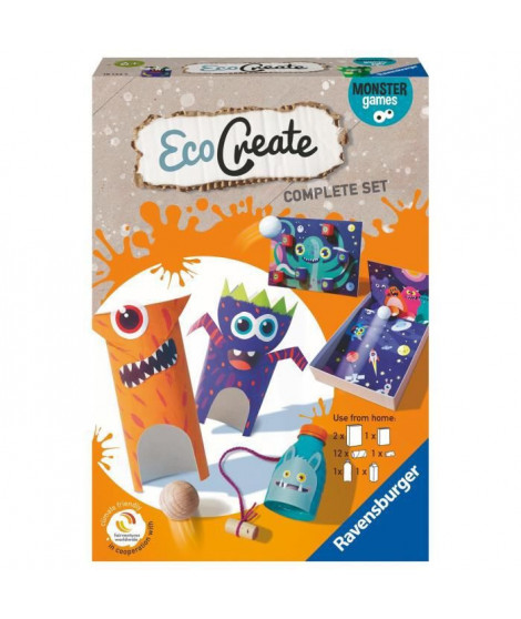 EcoCreate Midi - Monster Games / Jeux d'adresse - Ravensburger - Loisirs créatifs - Bricolage éco-responsable - Des 6 ans