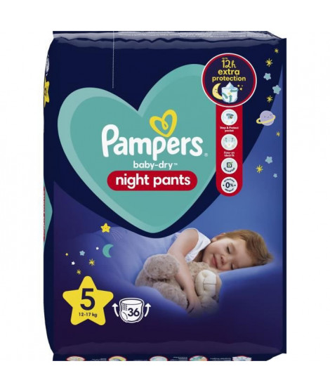 PAMPERS Baby-Dry Night Pants pour la nuit Taille 5 - 36 Couches-culottes