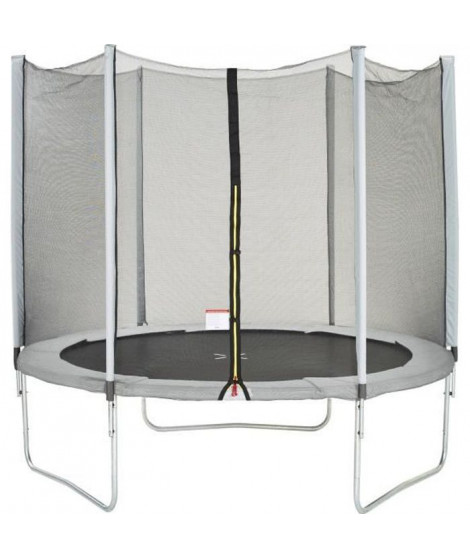 Trampoline  Ø 250 cm Gris - KANGUI - Maxi Eco Avec Filet