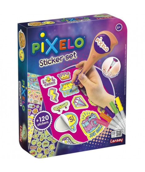 Pixelo - Sticker Set - Activités Artistiques - Coloriage et Dessins - Des 6 ans - Lansay