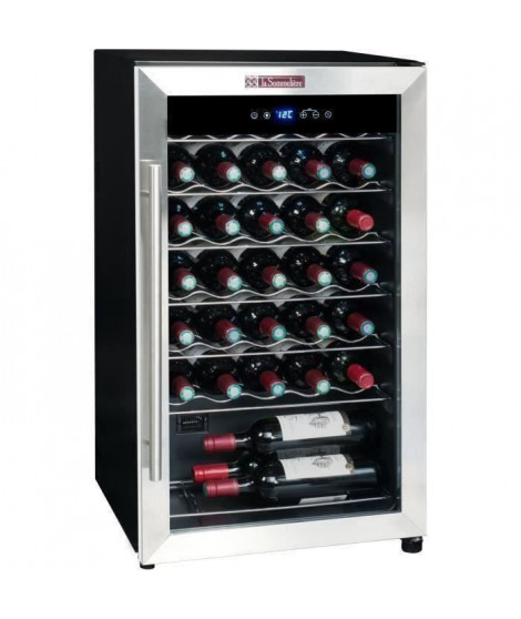 LA SOMMELIERE LS34A Cave mise a température - A - 34 bouteilles - Noir et inox