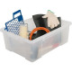 IRIS OHYAMA Lot de 3 boîtes de rangement avec fermeture clic - Power Box - SK-430 - Transparent - 43 L - 63,5 x 44,6 x 23 cm