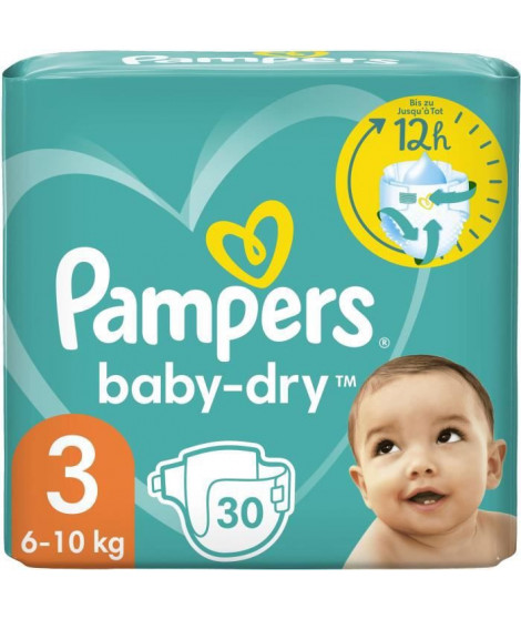 PAMPERS Baby-Dry Taille 3 - 30 Couches