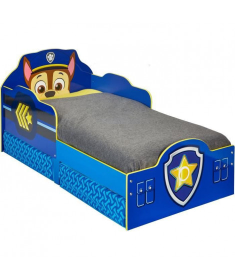 La Pat' Patrouille - Lit pour enfants avec tiroirs de rangement sous le lit pour matelas 140cm x 70cm