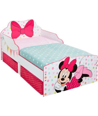 Minnie Mouse - Lit 70x140cm pour enfants avec espace de rangement sous le lit