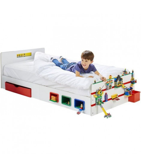 Room 2 Build Lit simple pour enfant avec rangement